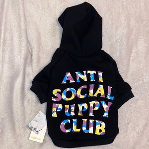 Anti social puppy club camo sweatshirt XTRA LARGE NWT